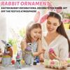 Charming Easter Bunny Figurine with Carrot Handcrafted Resin Rabbit Decor for Spring and Holiday Celebrations