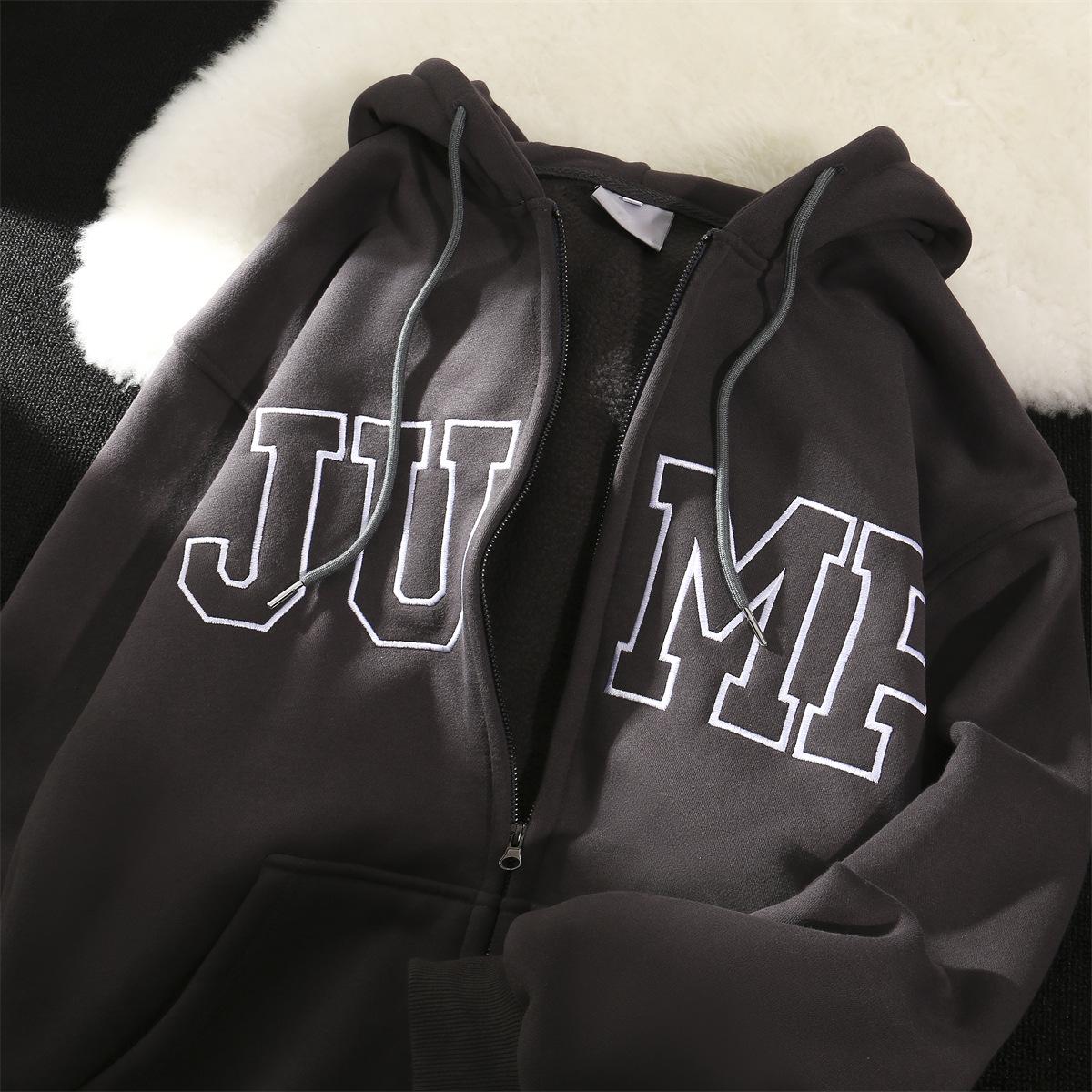 

Мужской кардиган свободного кроя с капюшоном и бархатной подкладкой — для весны и осени 2XL темно-серого