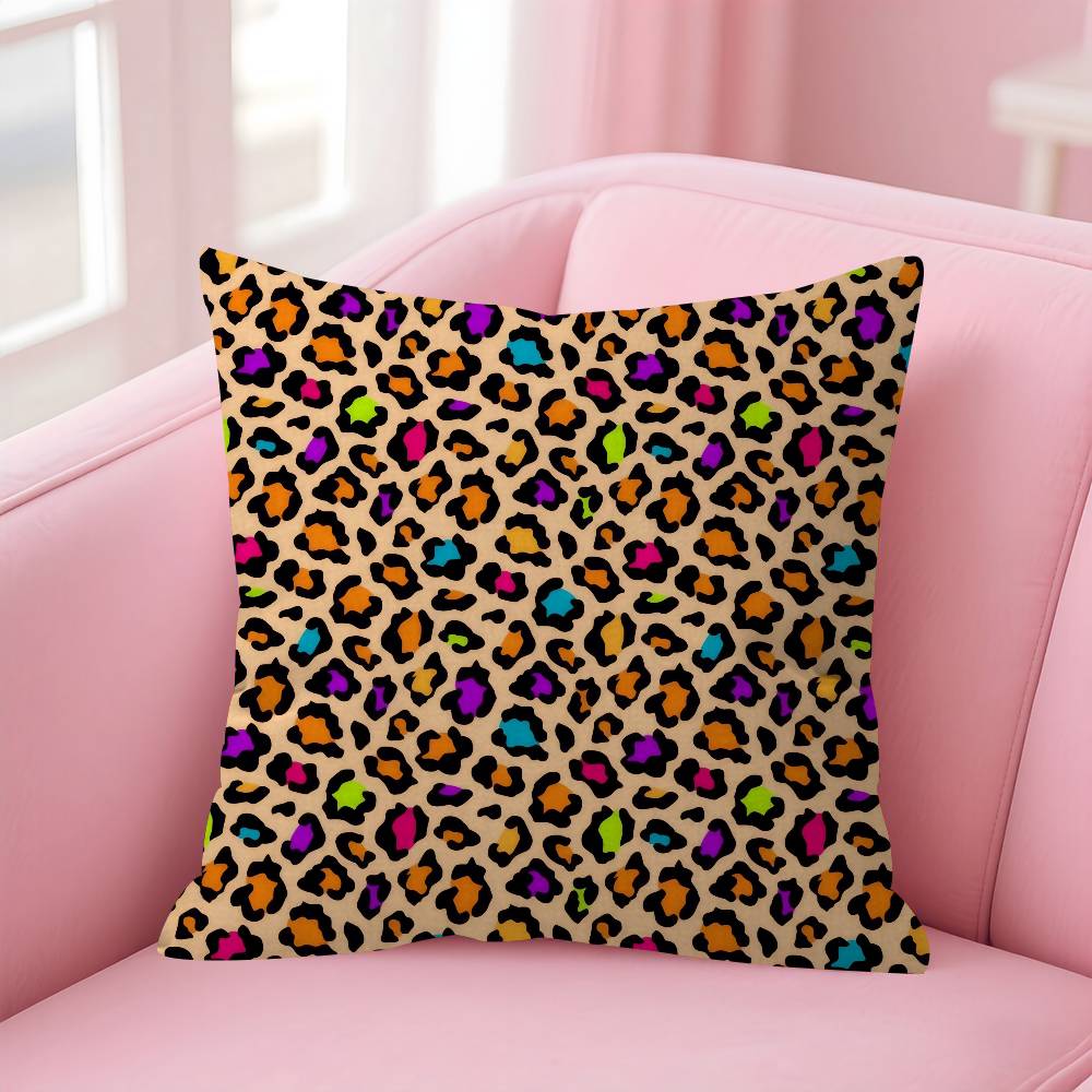 Fashion Cool Leopard Print Personalized Picture Text Home Decorative Pillows Household Gifts 45X45Cm