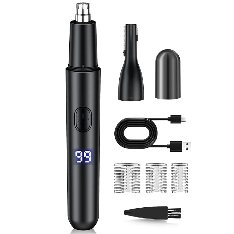 

nose hair cutter men s [2025 New arrival/1 unit multi-role] eyebrow shaver 15000RMH high speed rotation nose care cutter USB rechargeable etiquette
