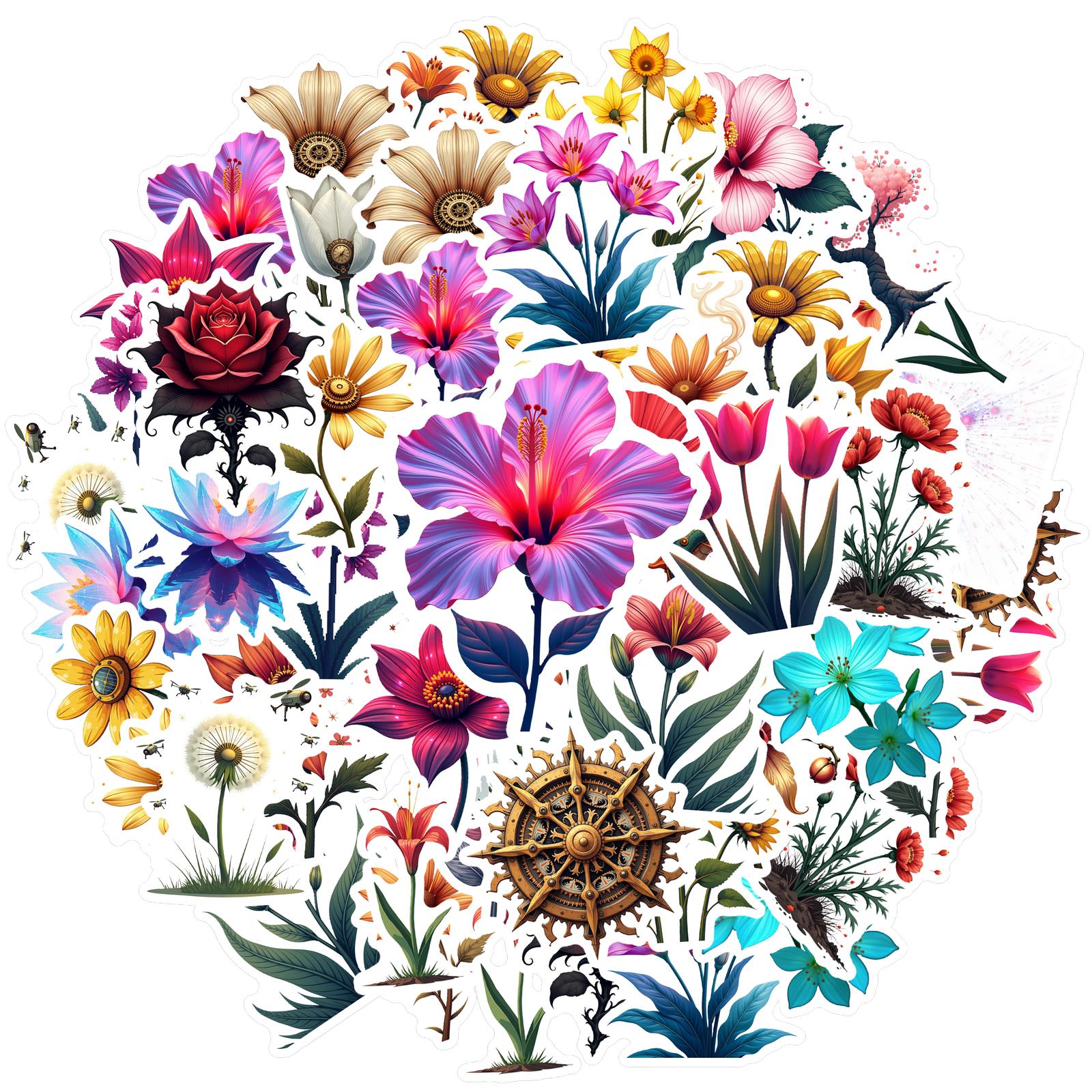 

35pcs-100pcs Decals Waterproof Nature Stickers Botanical Stickers Decorative Stickers for Gift giving Personalizing Decorating