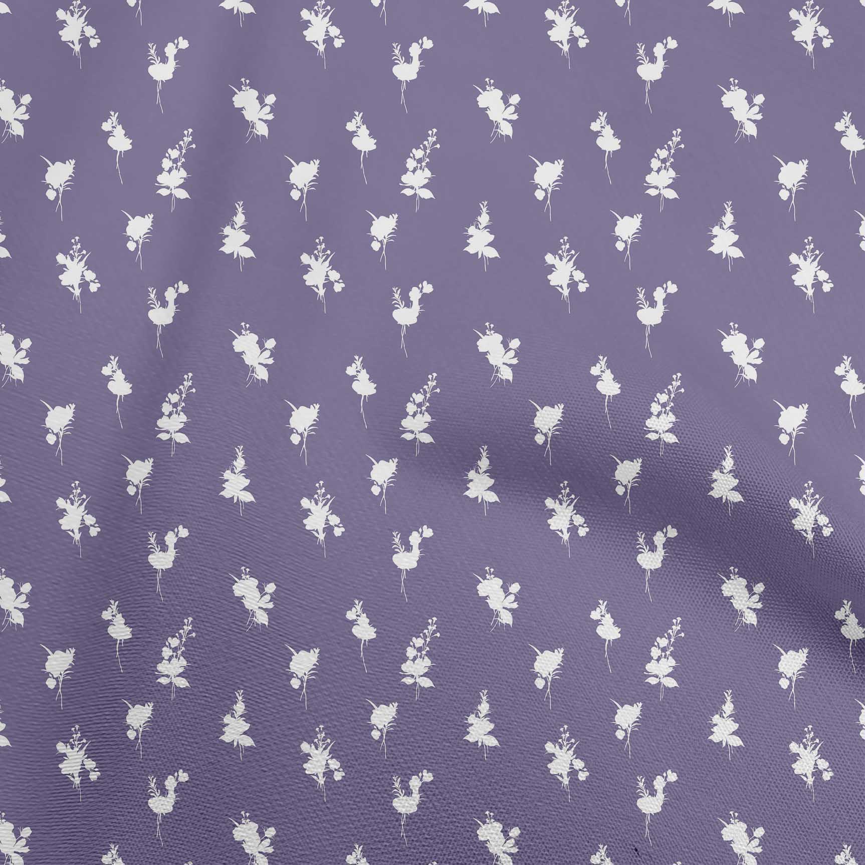 

OneOone Cotton Flex Brown Fabric Floral Quilting Materials Print Швейна тканина у дворі 40 дюймів 42 Inch Wide - Viscose Chiffon Фіолетовий