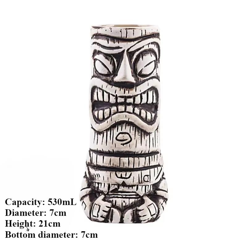 Hawaii Påskön Tiki Muggar Kreativ Porslin Öl Vin Mugg Öl Vin Cocktail Party Kopp Barverktyg Keramisk Tiki Mugg
