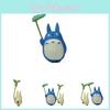 Totoro Cartoon Cute Hold Leaf Cat Mini Model Decoration For Landscape Props