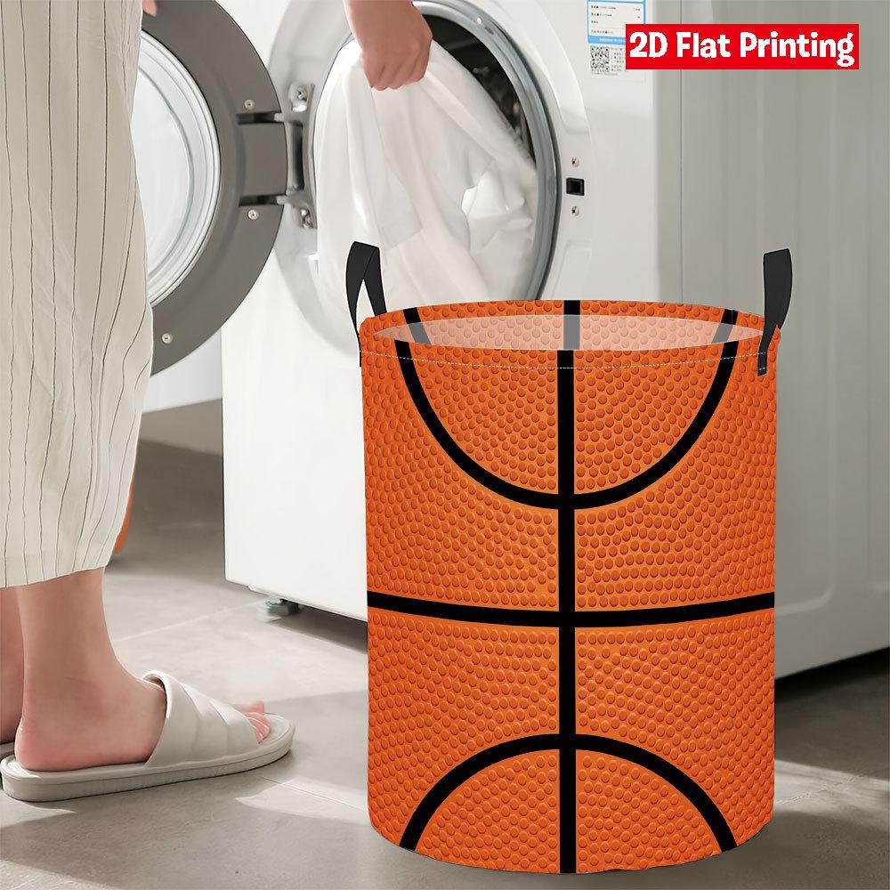 Collapsible Laundry Basket Large Round Waterproof Fabric Hamper Dirty Clothes Storage Bin Toy Organizer with Handles