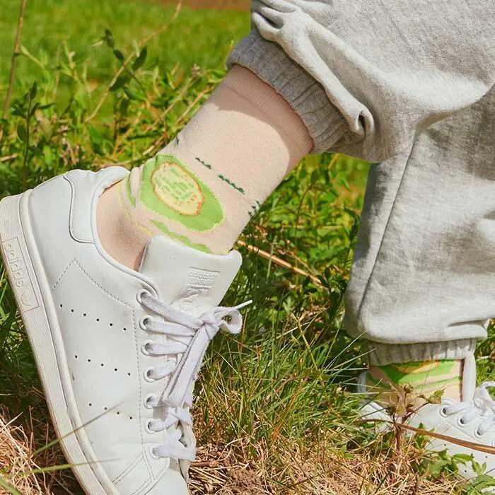 Jeju Geumoreum. Soft organic non-compression illustrated socks