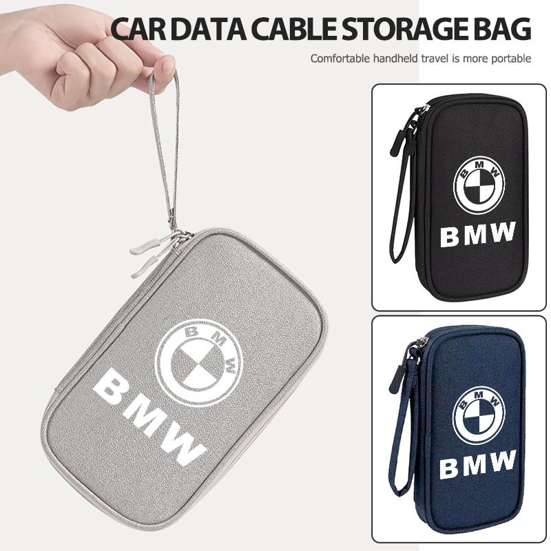 Digital Product Storage Bag Portable Headphone USB Cable Charger For BMW M Performance E36 E46 E60 E90 E91 E92 E93 F30 F20