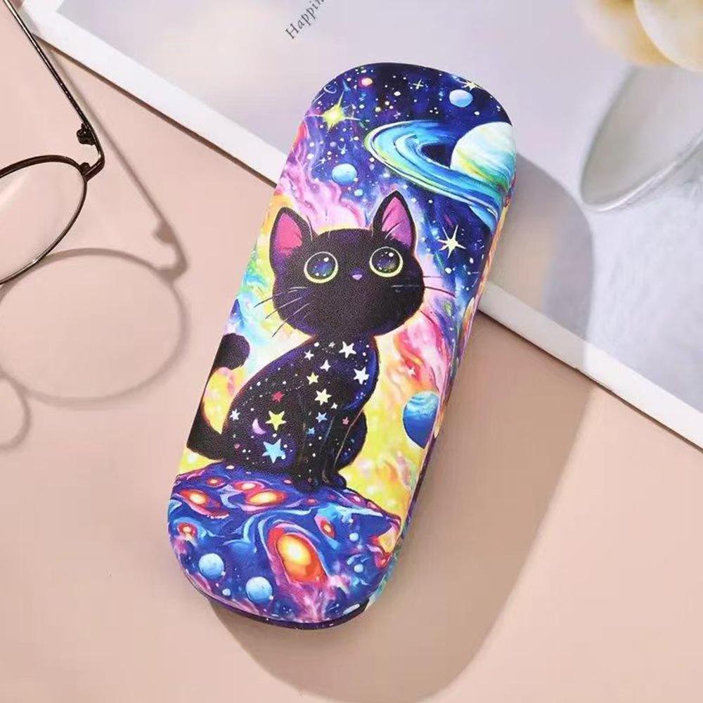 

Storage Box Cartoon Sunglasses Box Kitten Glasses Case Pu Leather Eyewear Holder For Teens Storage Fashion Accessory Gift Idea