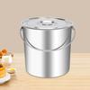 Balde de Aço Inoxidável de 20L com Tampa, Cooler Balde de Gelo para Bebidas, Festa, Exterior, À Prova de Ferrugem, À Prova de Vazamento, Recipiente Isolado