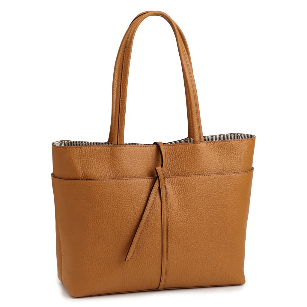 

Made in Japan Cowhide A4 Tote Bag Simple Center [Sakura] Belt… (Camel) верблюд
