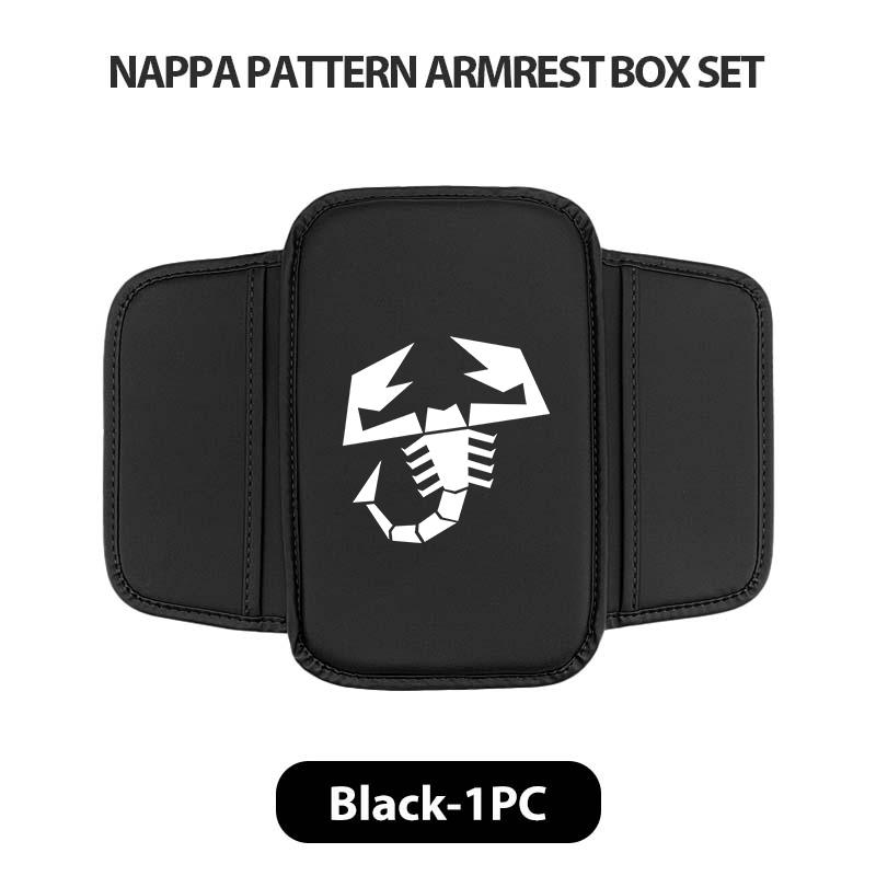 For Abarth NAPA Car Armrest Cushion Storage Box Cover Center Console Pad 500 FR FIAT Linea Panda DobloAlbea Astra Bravo
