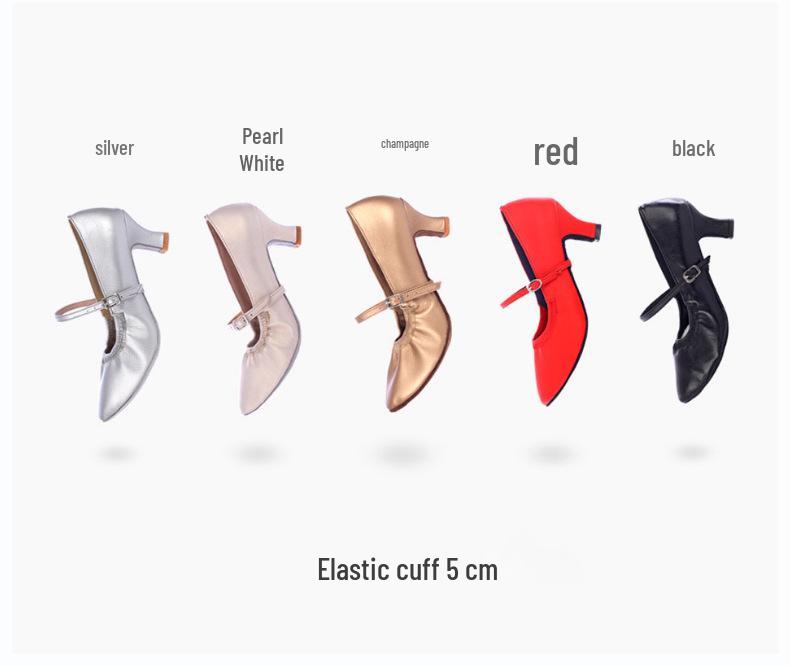 Women's Modern Ballroom & Latin Dance Shoes - Elastic Opening, Perfect for Practice & Social Dancing