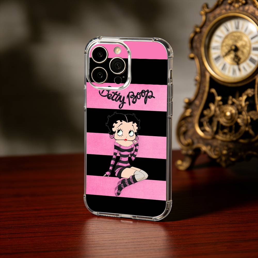 Sexy B-BeTTy-CuTe-BoopS Phone Case For iPhone 17 16 15 14 13 12 11 Mini Pro Max Plus Transparent Cover