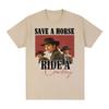 Pedro Pascal Tshirts Unisexs Women Funny Save A Horse Ride A Cowboy Vintage T Shirt Summer Cotton Unisex Tee Shirt Oversized Tops