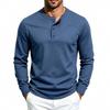 Herren S EU Größe Langarm T-Shirt Slim Fit Lässig Basisschicht