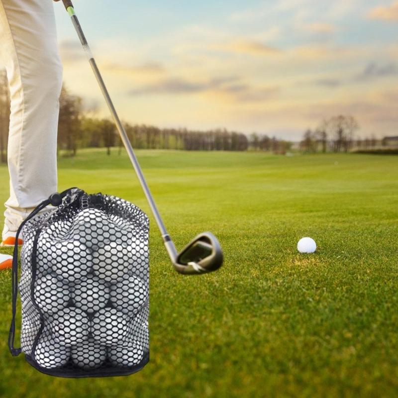 Golf Ball Pouch Golf Ball Bag Golf Mesh Bag Drawstring Mesh Bag Golf Ball Storage Bag Golf Accessories