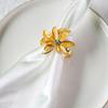 5 Pcs Napkin Rings Maple Leaf Design Napkin Holders Anti-Oxidation Decorative