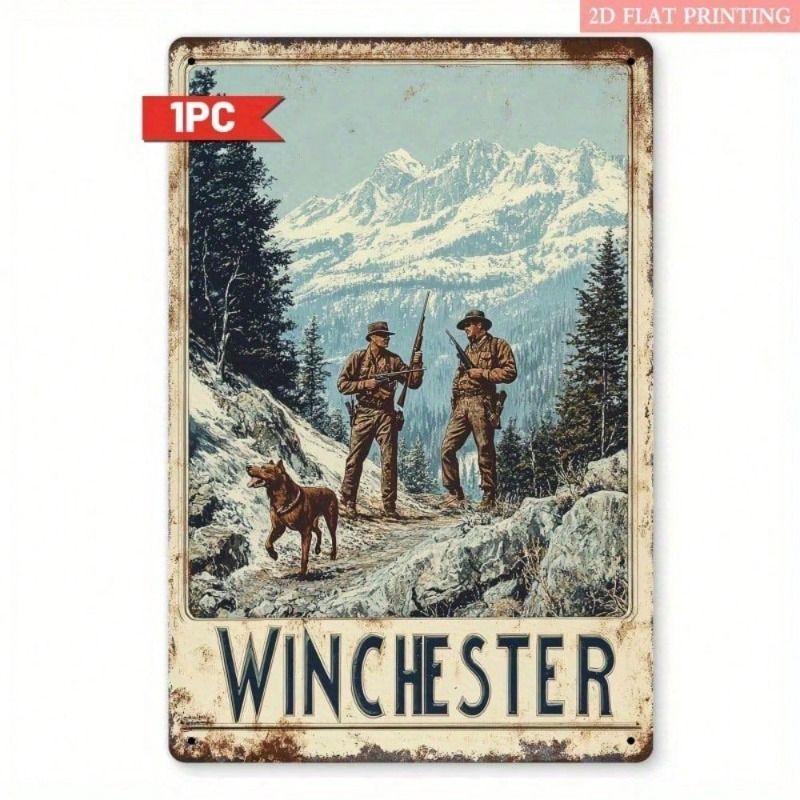 

Vintage Mountain Hunting Metal Poster 8x12 Inch for Garage Wall Decor