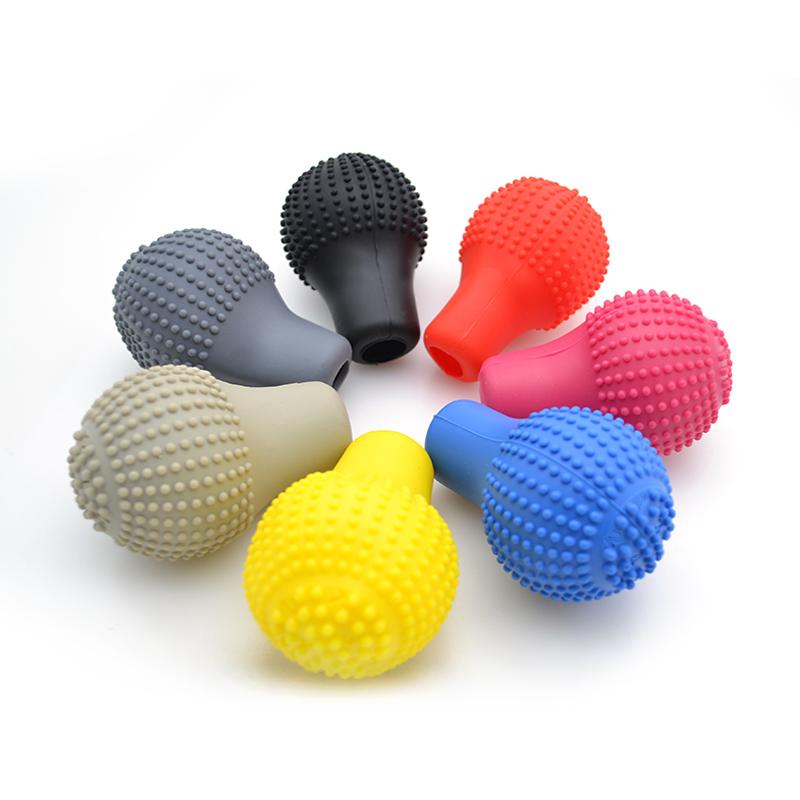 1Pc Car Auto Round Silicone Gear Shift Knob Cover Manual Automatic Non slip Lever Shifter Knobs Case Protector Bump Stick Jarket