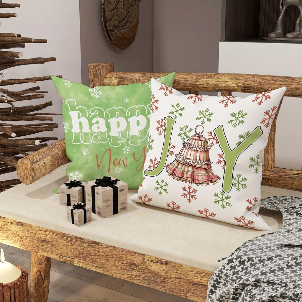 Christmas Day party decoration pillowcase Merry Christmas Christmas Tree Green pattern suitable for home room sofa cushion cover