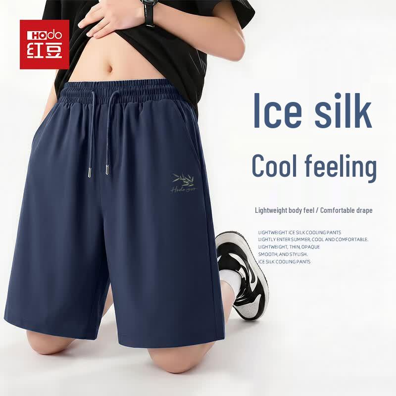 Hodo Men s Ice Silk Knee-Length Casual Shorts 5XL
