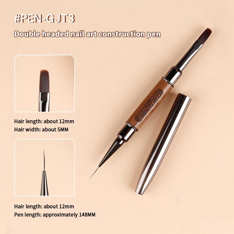 1Pcs DIY Painting Brush with Wood Handle Art Liner for Drawing Lines Stripe Flower Nail Art 5 Different Sizes