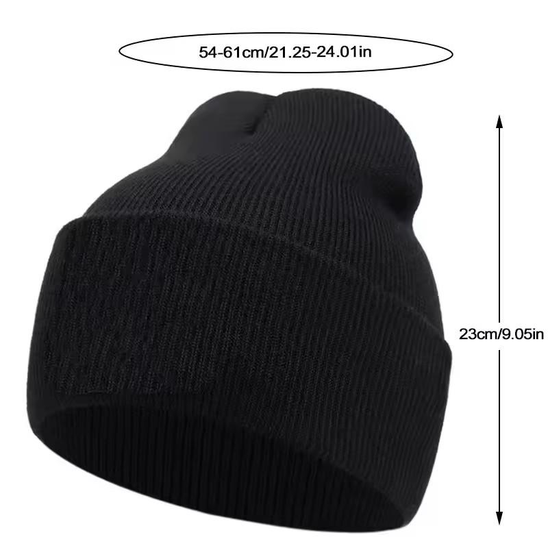 Angry Expression Embroidered Knitted Hat, Warm Woolen Hat for Men's and Women's Outdoor Sports Events in Autumn and Winter