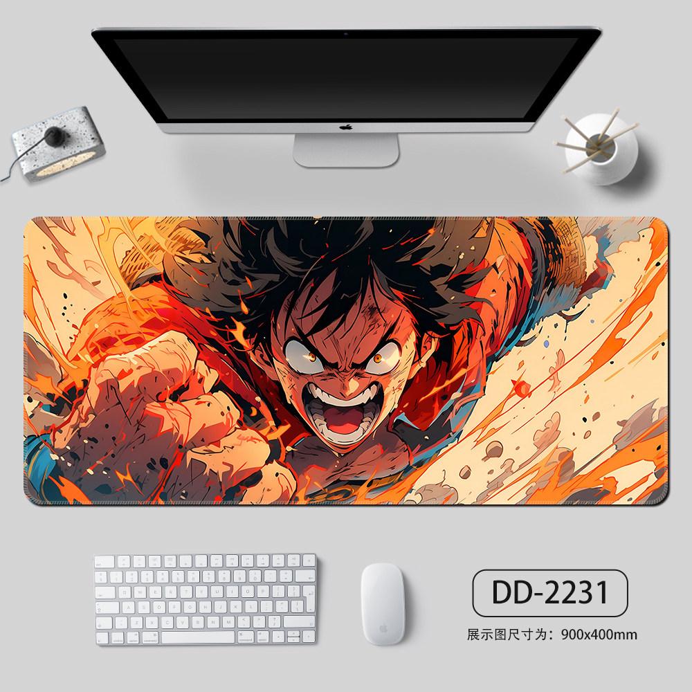 One Piece Monkey D Luffy Splash Art Anime Extended Gaming Mouse Pad Large Desk Mat