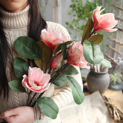 Künstliche gefälschte Blumen Blatt Magnolie Blumen Hochzeitsstrauß Party Home Decor