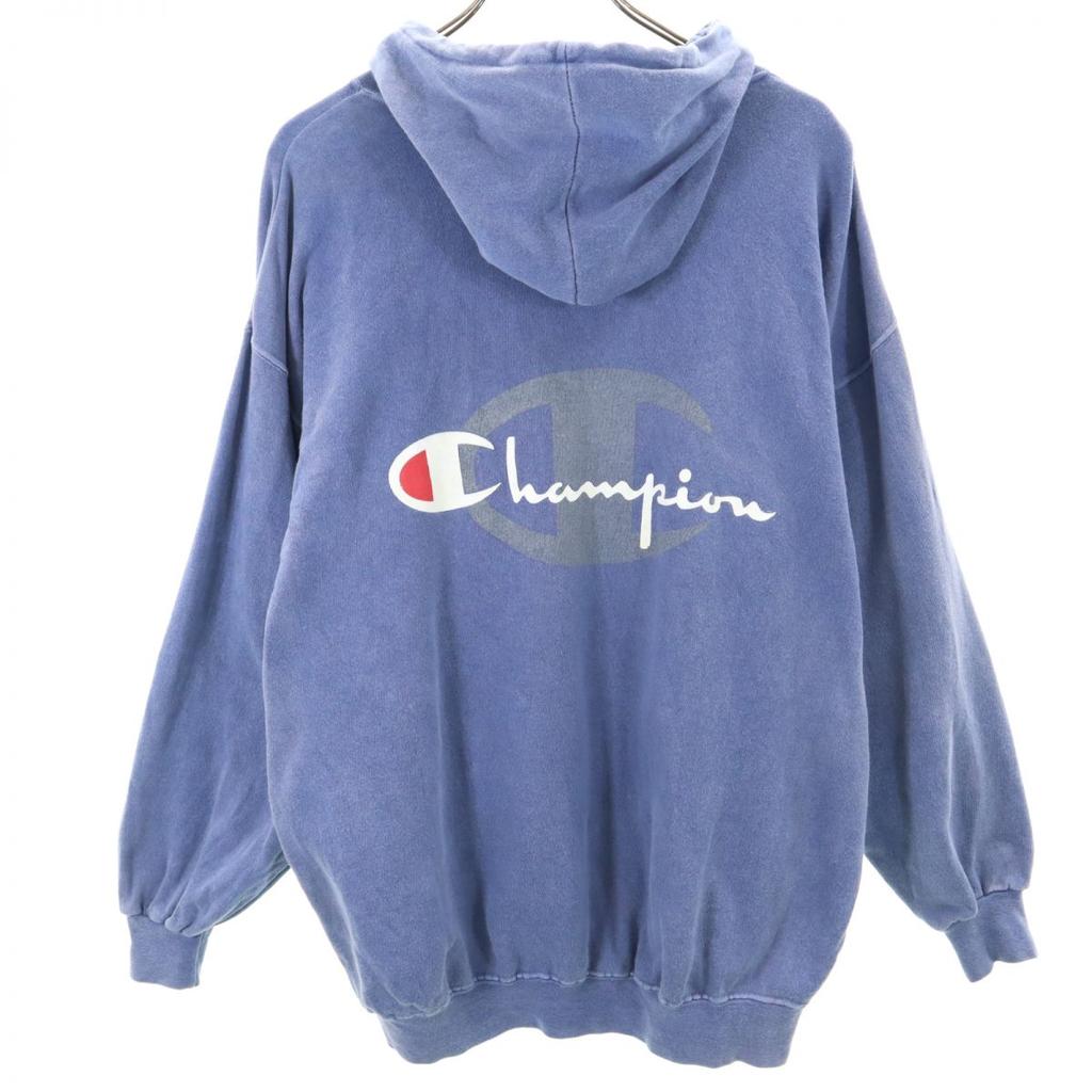 Champion 90s Old Long sleeve Sweatshirts Blue Men's Used