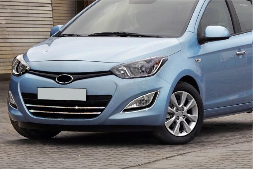 

Strips on the grid (2 pcs, stainless steel) for Hyundai I-20 2012-2014