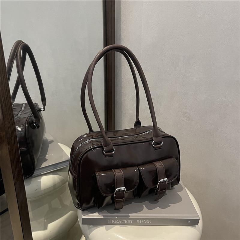 Minimalist Pu Shoulder Bag For Women With Large Capacity And Street Style For Daily Use