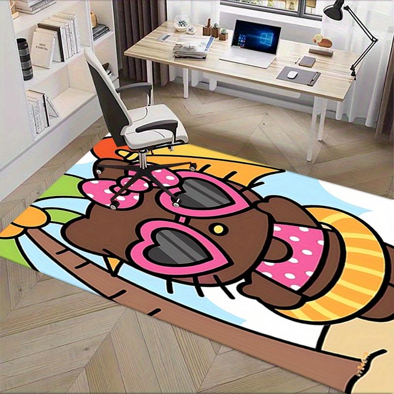 Office Rug Hello Kitty, Beach Anti-Slip Rug, Machine Washable for Living Room, Bedroom, Office, Multiple Sizes, Bedroom Mat, Decorative Mat, Durable M