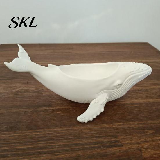 Whale Desk Organizer Humpback Storage Bowl, with Hollow Groove, 3D Printed Small Sundries Ocean Style Desktop Decoration, for Jewelry And Items Holder