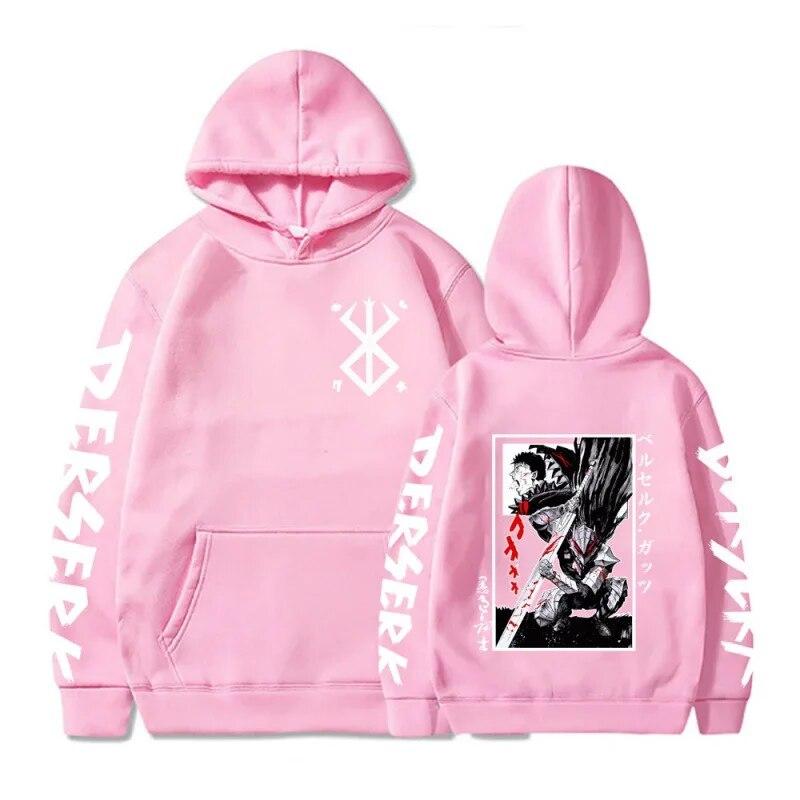 

Аниме Berserk Guts Графический принт с капюшоном для мужчин и женщин Большие толстовки с капюшоном Высокий пуловер Удобная толстовка Harajuku Streetwear M