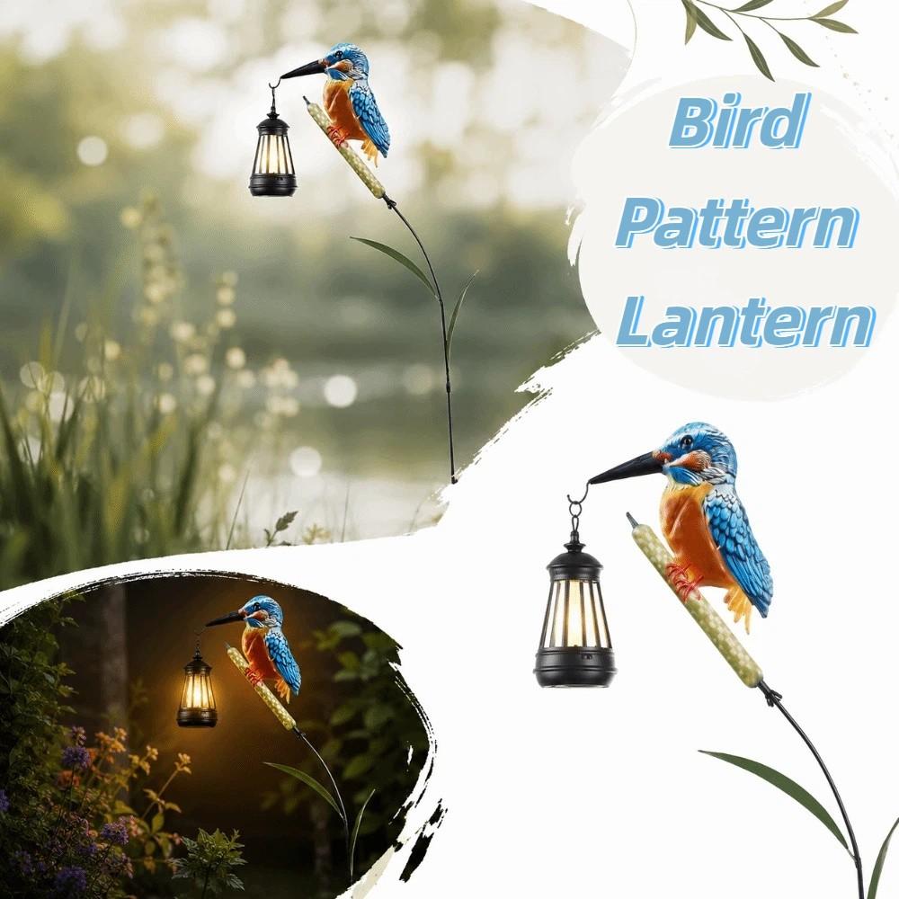 Soft Glow Solar Hanging Lantern Warm Light Bird Shape Decorative Bird Lantern Solar Energy Automatic Lighting
