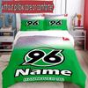 3-teiliges Bettbezug-Set (1 * Bettbezug + 2 * Kissenbezug, ohne Kern), Individuelles Namens-Hannover 96 Fußballmuster Bettwäsche-Set, Heim Schlafzimmer Dekor Geschenk