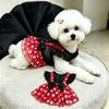 Pet Dog Dress Polka Dot Mesh Sleeveless Skirt Small Breeds Sun Protection Princess Style