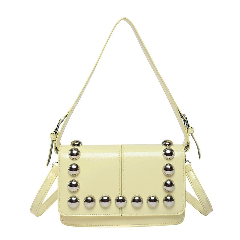 Bags This Year's Popular Bag 2025 New Korean Version Fashion Rivet Shoulder Bag Women's Versatile Messenger Small Square Bag