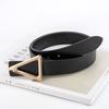 New Fashion Triangle Leather Thin Belt for Women with Versatile Jeans Dress Decorative Belt for Women