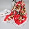 Small silk scarf women's large square scarf yarn scarf spring, autumn and winter matching shirt middle-aged mother square 91 × 91 thin scarf