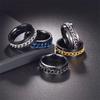 2023 European & American Titanium Steel Rotating Punk Couple Ring for High-Quality Decompression and Anti-Dryness