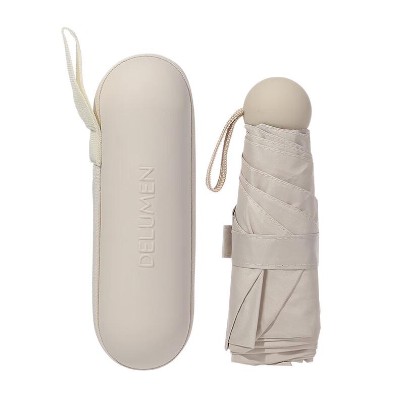 Deluman Capsule Manual 5-Fold Sun & Rain Umbrella
