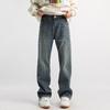Retro American Jeans Men's Loose Straight Trendy Trendy Brand Wide-leg High Street Pants Trendy Men's Autumn and Winter
