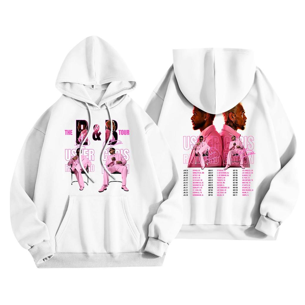 Unisex Casual Letter Print Hoodie Long Sleeve Loose Fit Sweatshirt for Men and Women
