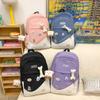 Schoolbag New Schoolbag Women's Japanese Small Fresh Cartoon Cute Middle School Backpack Contrasting Color Simple Junior High School Backpack
