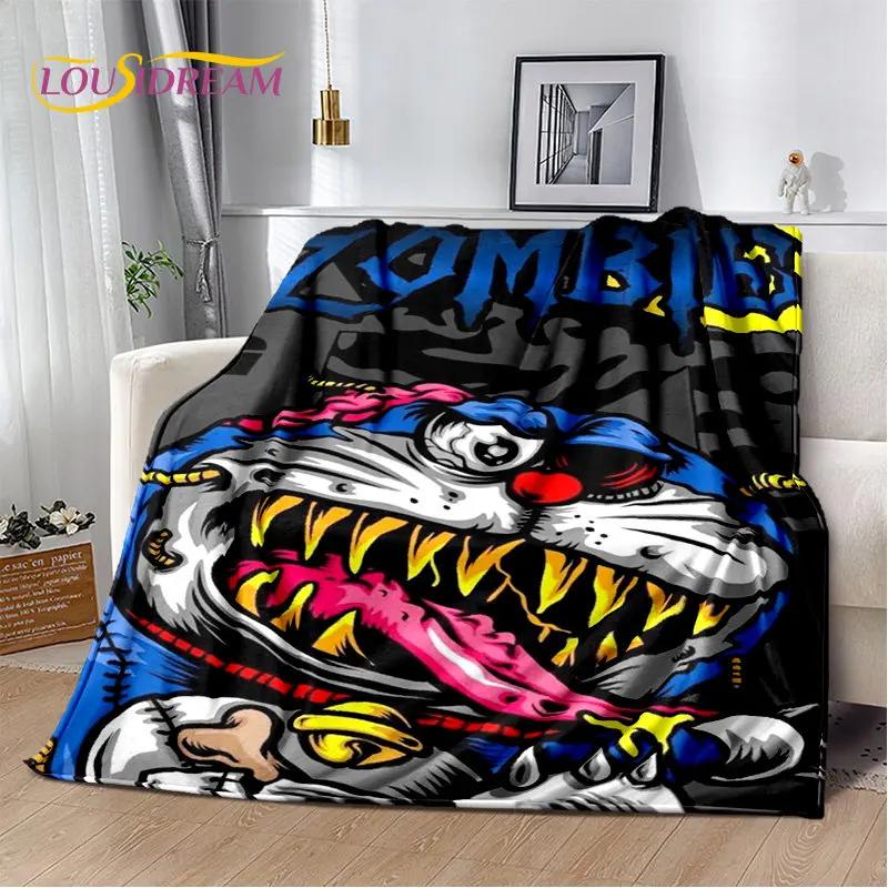 Coperta morbida in peluche cartone animato anime Doraemon, coperta in flanella per soggiorno camera da letto letto divano picnic, copertura calda per bambini