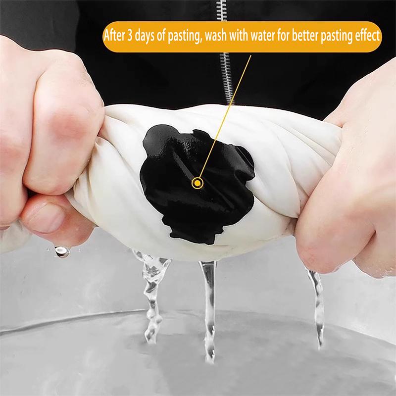 Univerzální černá samolepicí záplata na opravu textilu (2-dílný) – Okamžitá oprava bez šití pro péřové bundy a kabáty