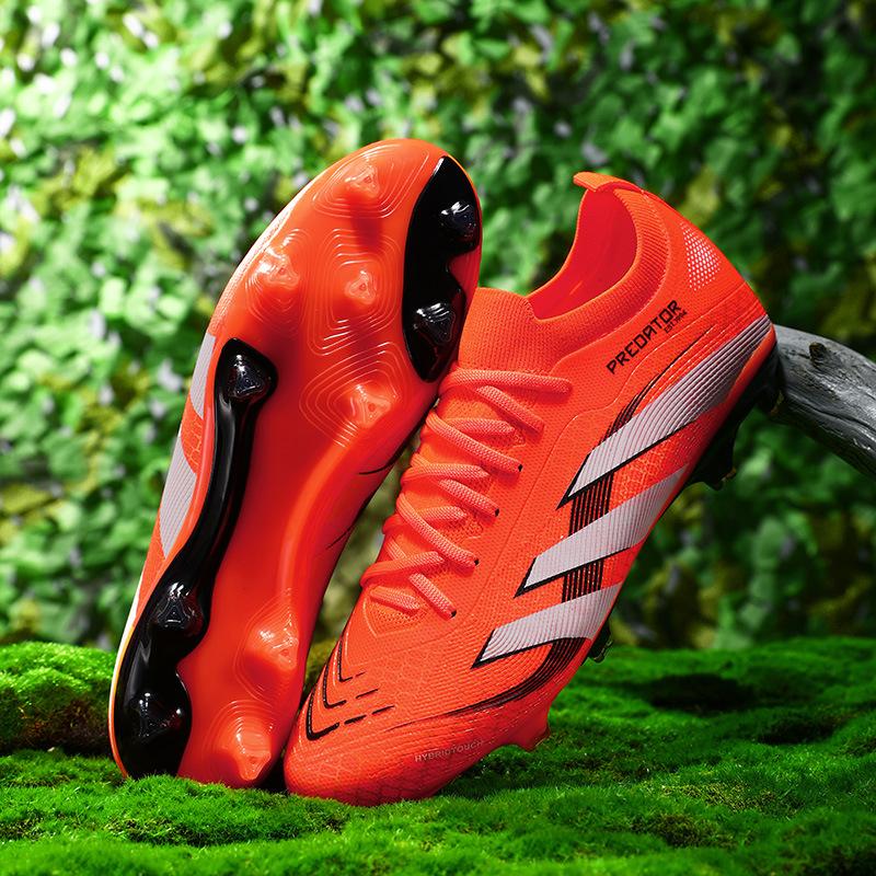 Large size high-top football shoes outdoor long nails broken nails football sports artificial grass TF anti-skid training shoes