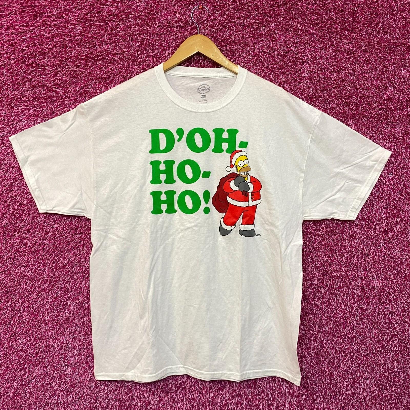 

The Simpsons doh Ho Ho Christmas White Tshirt size Extra Large XL